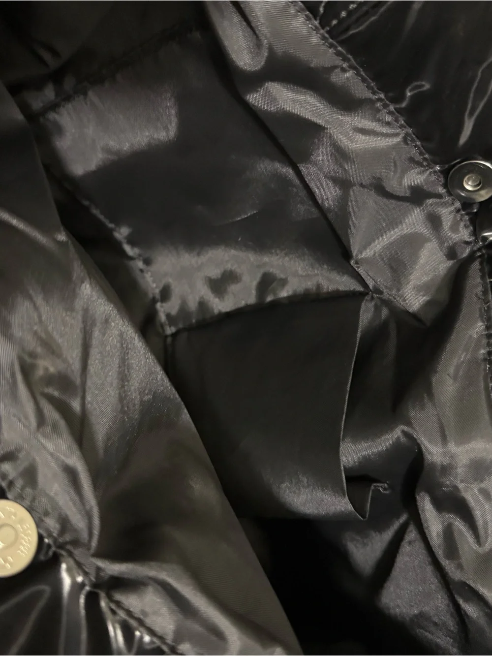 GAP Black Shiny Puffer Tote